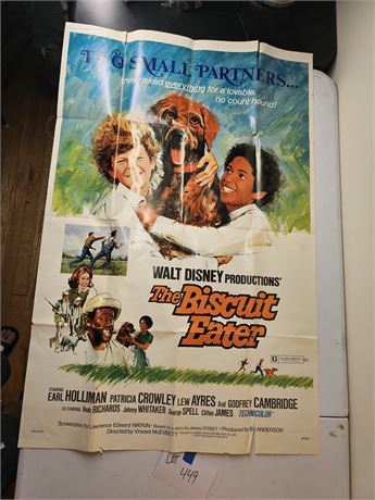 1972 Walt Disney "The Biscuit Eater" Movie Poster