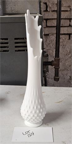 Fenton Milk Glass Stretch Vase