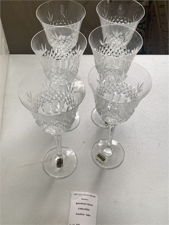 Mikasa Crystal Stemware Wine Glass Set of 6 - Vintage