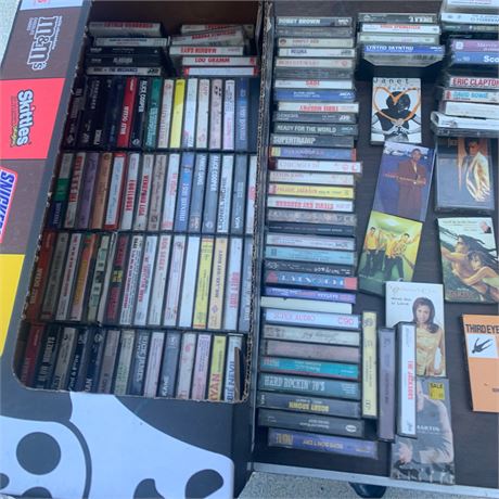 Large Vintage Cassette Tape Lot - Wham! Lou Gramm, Eric Clapton & More