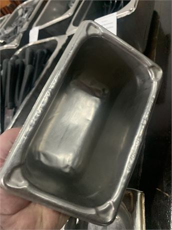 Small Stainless Steel Gelato/Food Storage Pans (Lot of 2)