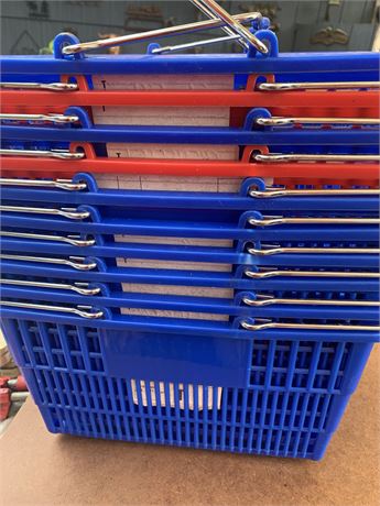 Plastic Shopping Basket Set of 10