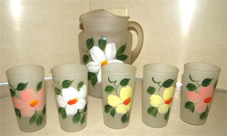 Tea Pitcher, 5 glasses