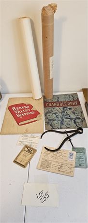 Mixed Vintage Lot:War Rations Book/Boy Scouts/1966 Tenn. Hunting License & More