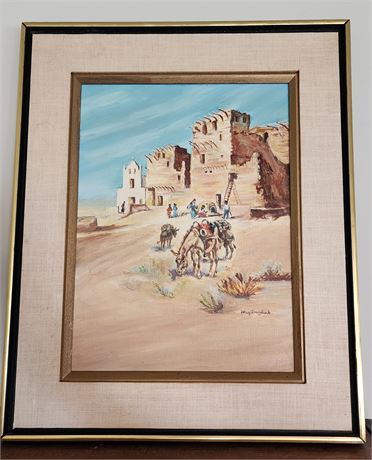 Beautiful Framed Western Landscape Artwork by May English