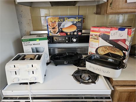 Kitchen Small Appliances : Proctor Toaster/Foreman Grill/Coffee Maker & More