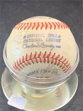 Phillies MLB Baseball Team Autographed Ball - 1980's Signed By 24