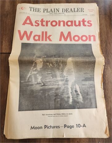 The Plain Dealer "Astronauts Walk Moon"