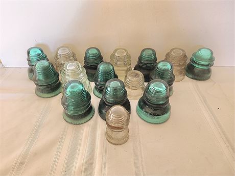 Large Lot of Glass Insulators