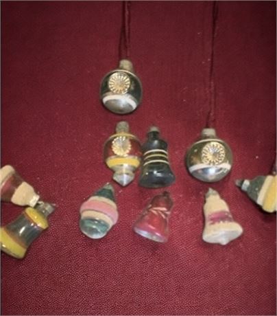 Vintage Shiny Brite Glass Christmas Ornaments (Set of 10)
