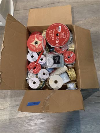 Ribbon Spools Lot For Crafting For Christmas Baby Shower & More