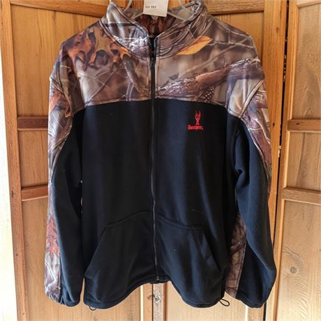Huntworth Men's Oak Tree Camouflage/Black Fleece Jacket (Size XL)