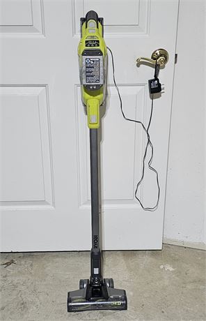 RYOBI One+ 18V Brushless Green Stick Vacuum Cleaner w/Battery-Charger-Attachment