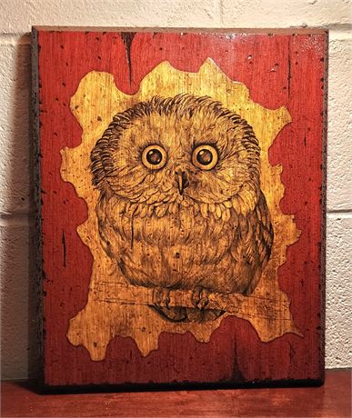 Vintage Owl Decoupage Plaque