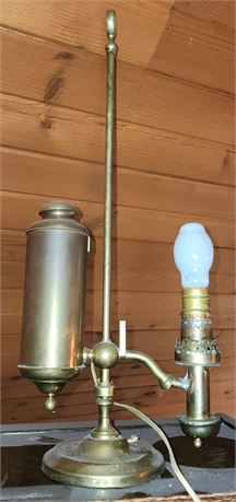 Electric Lamp, Converted from Oil