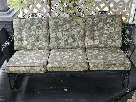 Vintage Metal Cushion Glider