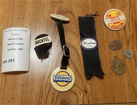 Firestone Memorabilia, Ohio Key Fobs & Badges, Vehicle Tag