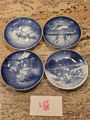Bing & Grondahl Copenhagen Christmas Plates 2007-2010