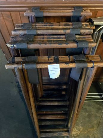 Wood Folding Restaurant Tray Stands (Lot of 5)