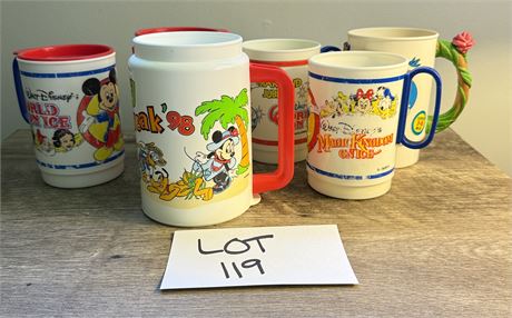 Vintage Disney Plastic Cup Lot