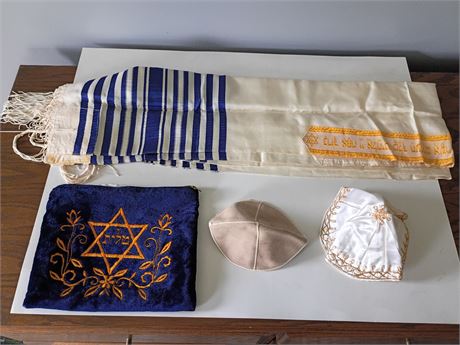Jewish Kippahs, Prayer Shawl, Tallit Bag