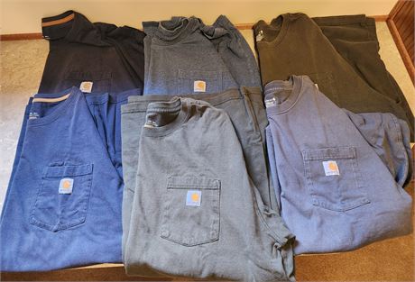 Mens Size 2XLT & 2XL Carhartt  Pocket T's