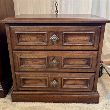 Esperanto by Drexel 3-Drawer Vintage Nightstand - 24 x 16 x 23"H