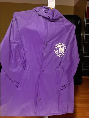 Rare Purple Cleveland Crusaders Promotional Raincoat/Jacket