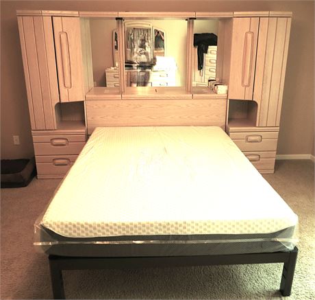 Queen Size Bed With Large Headboard
