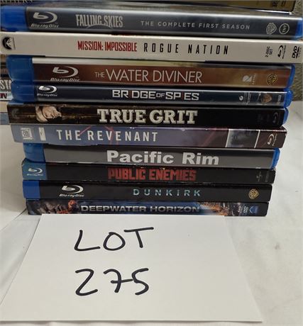 Bluray DVD Lot-Mission Impossible, The Revenant, True Grit & More