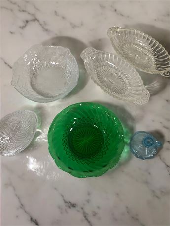 Avon Fostoria, Anchor Hocking, Pukeberg Collectible Glass Lot of 6