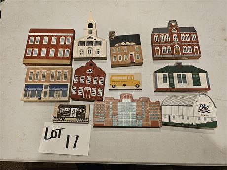 Collection of Cat's Meow Wood Crafted Buildings - Different Themes & Sizes
