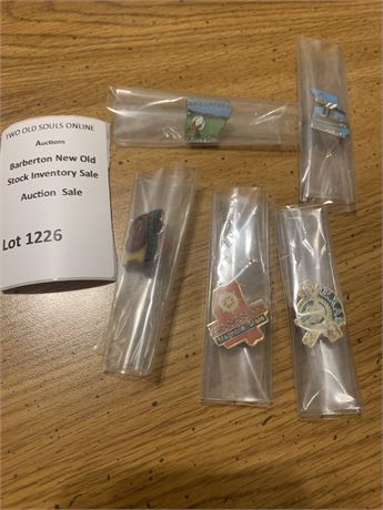 State-Themed Enamel Lapel Pins Arkansas, Missouri, Louisiana, Mississippi, Texas