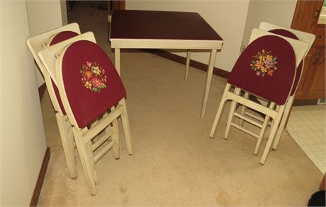 Vintage Card Table & Chairs