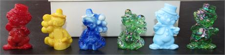 Mosser Art Glass Miniature Clowns