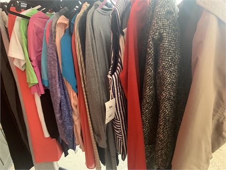 Rolling Rack of Women's Clothing (Rack Not Included)