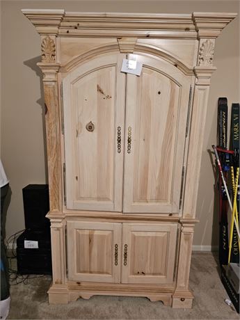 Blonde Wood Entertainment Center