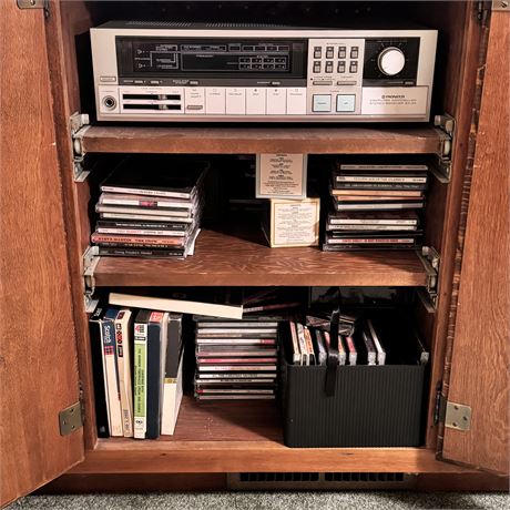 Pioneer SX-40 Receiver, CD's and Some Tapes Cabinet Cleanout