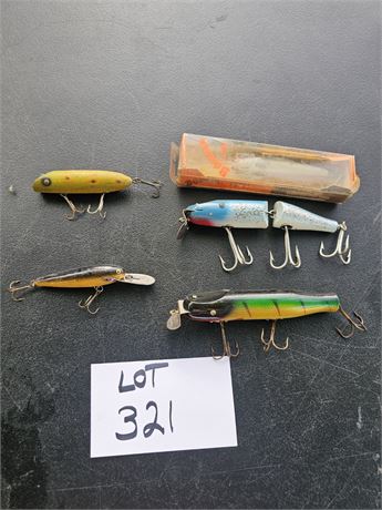 Vintage Fishing Lures- Maker, Size & Style Vary