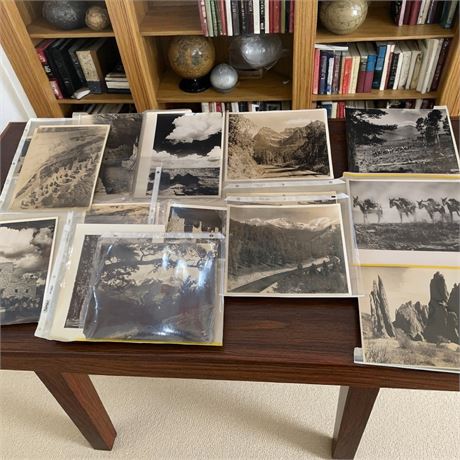 Black & White Vintage Photo Lot - Landscapes & Historical Scenes