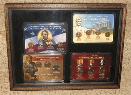 Coin Sets: Lincoln Cent Set, JFK Half Dollar, Presidential Dollars