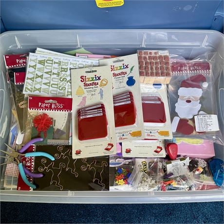 Tote Filled w/ Scrapbooking, Crafting Notions and Supplies