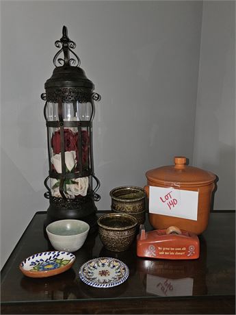 Mixed Home Decor- Pottery Bowls, Bean Pot & More