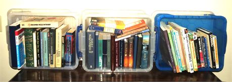 3 Totes Of Assorted Books