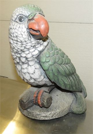 Concrete Parrot Figure