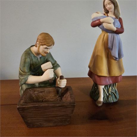 "Skilled Carpenter & Beloved Mother" ~Thomas Kinkade Nativity Collection w/COA