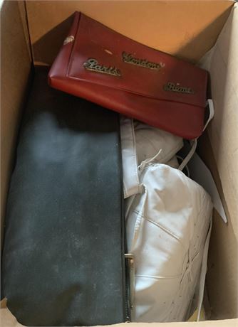 Purse Lot - Red Leather Tote Purse, Paris/London/Rome Red Clutch Purse & More