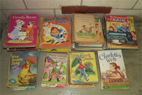 Large Lot of Vintage Children's Books