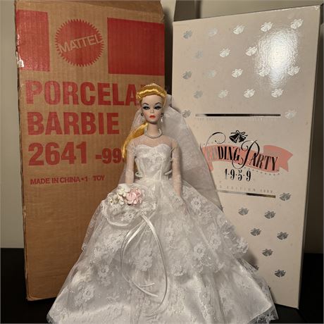 1989 PORCELAIN Limited Edition Wedding Party 1959 Barbie Doll