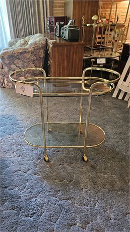 Brass & Glass Tea Cart